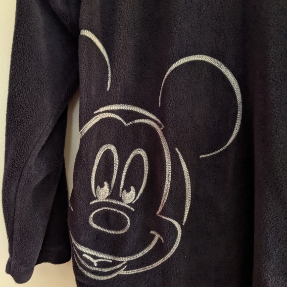 Vintage Disney Mickey Mouse Navy Blue Fleece Zip Up - Picture 3 of 4